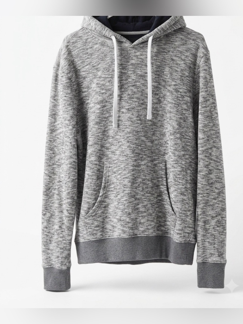 Slate & Stone Men's Size L Gray Space Dye Pullover Hoodie Sweatshirt Melange